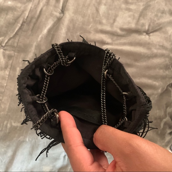 Beautiful Black Fringe Zara Crossbody Purse - Picture 6 of 7